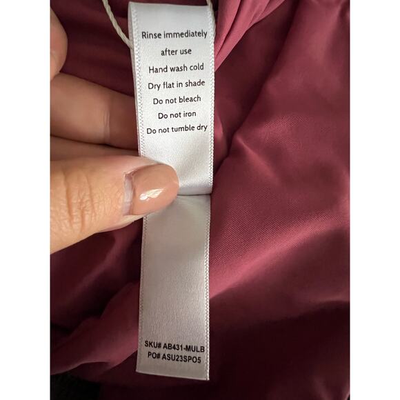 NWT Andie Women's The Symi Cheeky Bikini Swim Bottom Mulberry Pink Size S - Picture 11 of 11